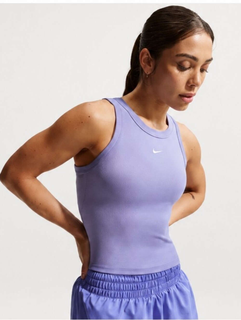 Nike Zenvy Rib InfinaSoft Dri-Fit Tank Top In Daybreak, NWT